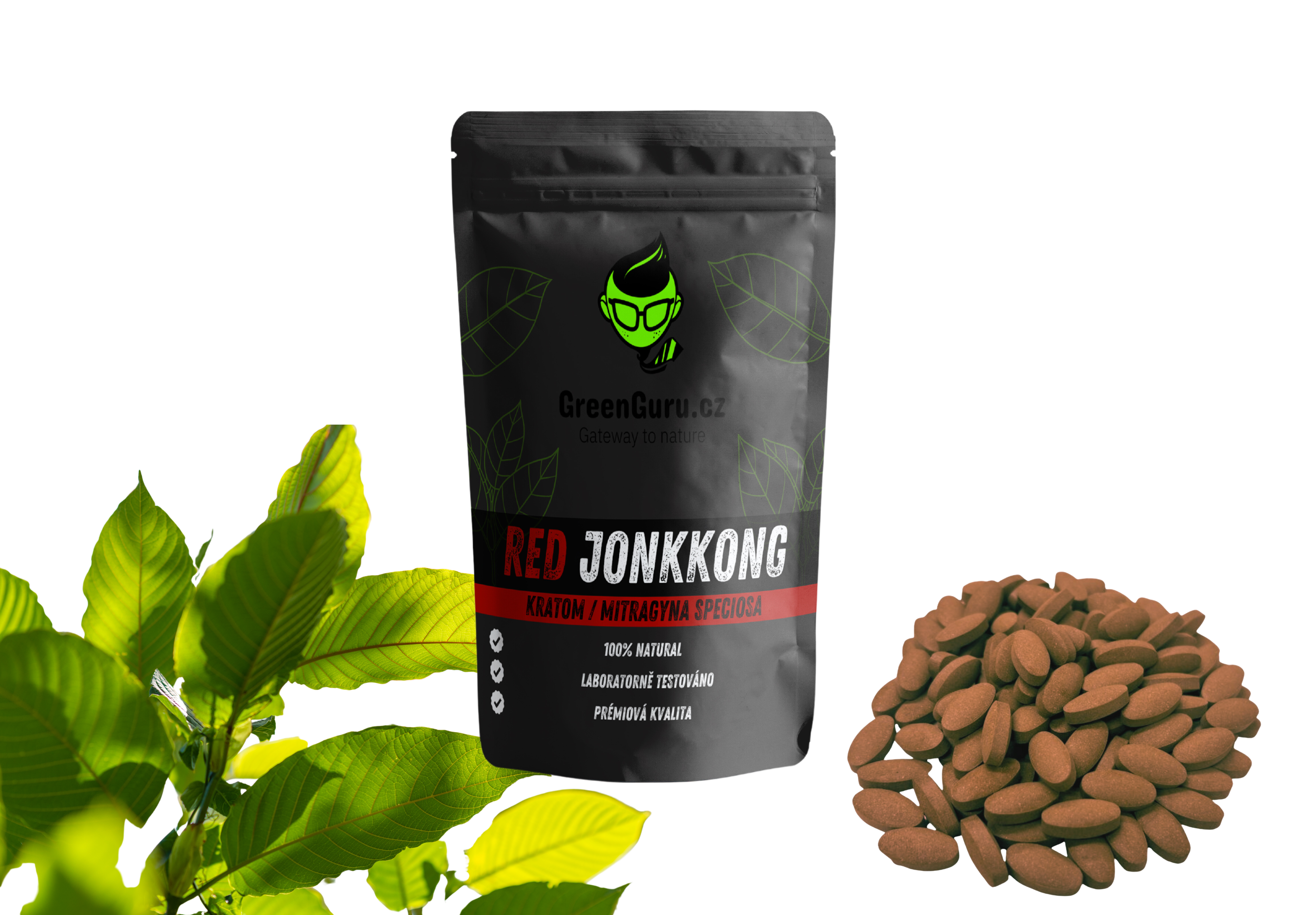 Kratom Tablety | RED JONKKONG | Lisovaný Kratom – GREENGURU