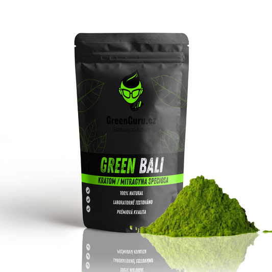 Kratom prášek | Zelený Green Bali Kratom | Laboratorně testovaný | GREENGURU