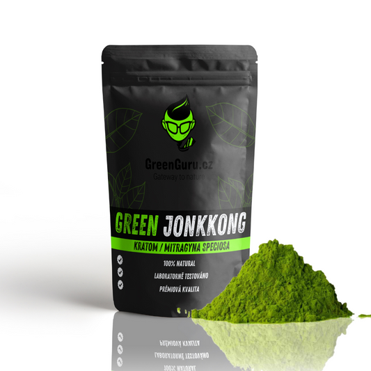 Kratom prášek | Zelený Green Jonkkong Kratom | Laboratorně testovaný | GREENGURU